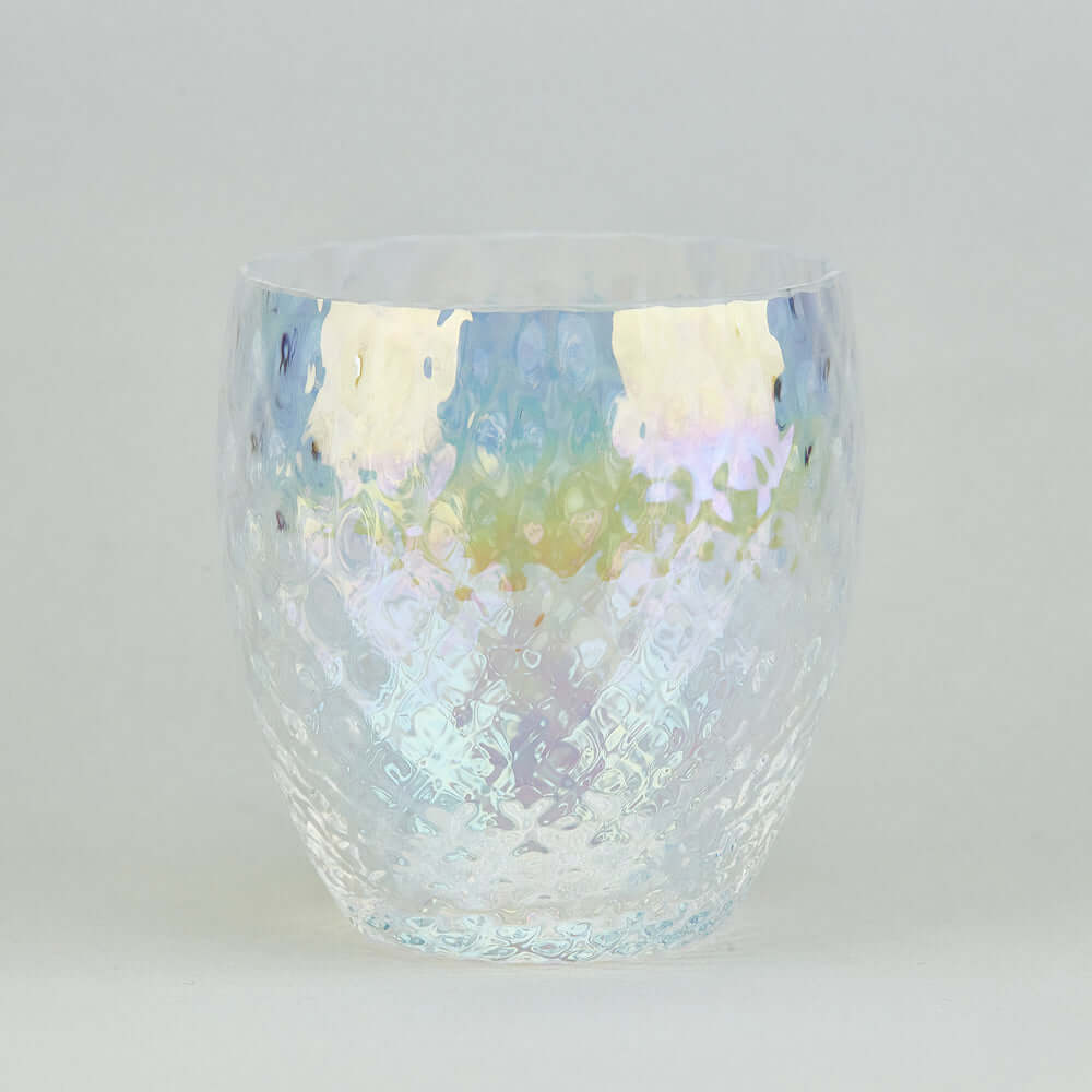 glass eye studio handmade glass april diamond facet birthstone votive