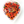 Tangerine Confetti Heart