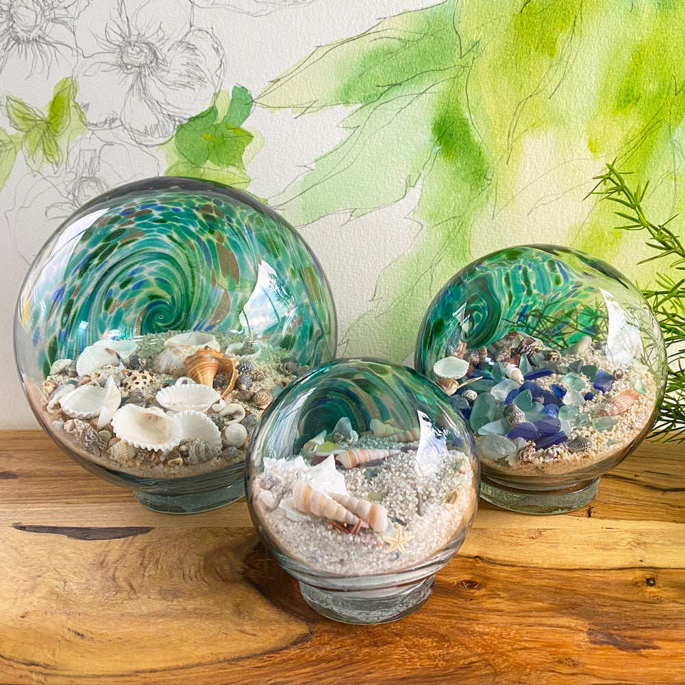 Teal Sea Globes