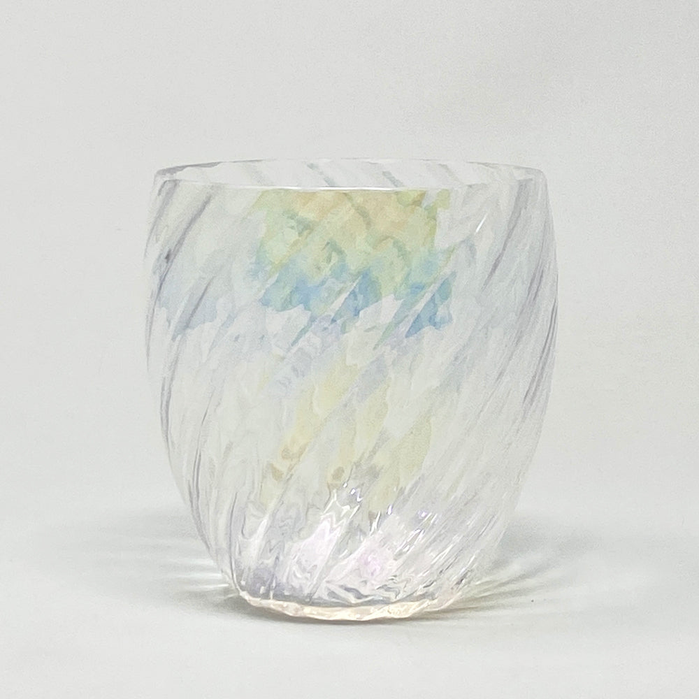 glass eye studio handmade glass april twist birthstone votive