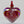 January heart birthstone ornament handmade glass